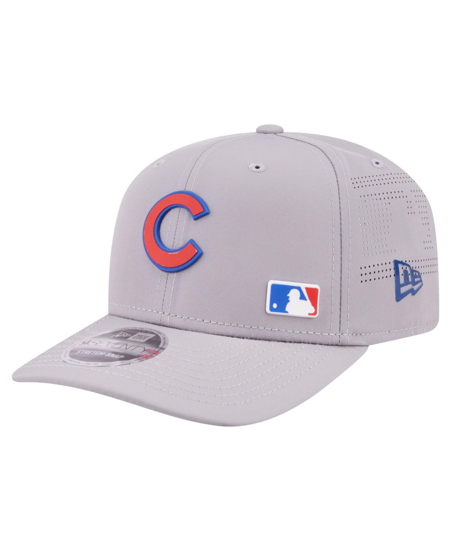 Мужская кепка New Era Gray Chicago Cubs Laser Perforated 9SEVENTY Adjustable Hat — фото 1