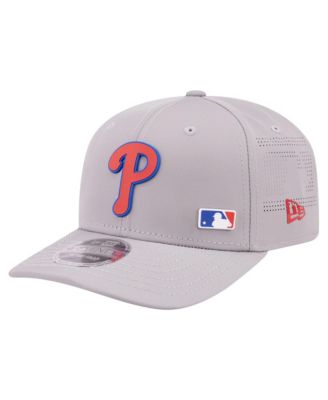 Men's Gray Philadelphia Phillies Laser Perforated 9SEVENTY Adjustable Hat