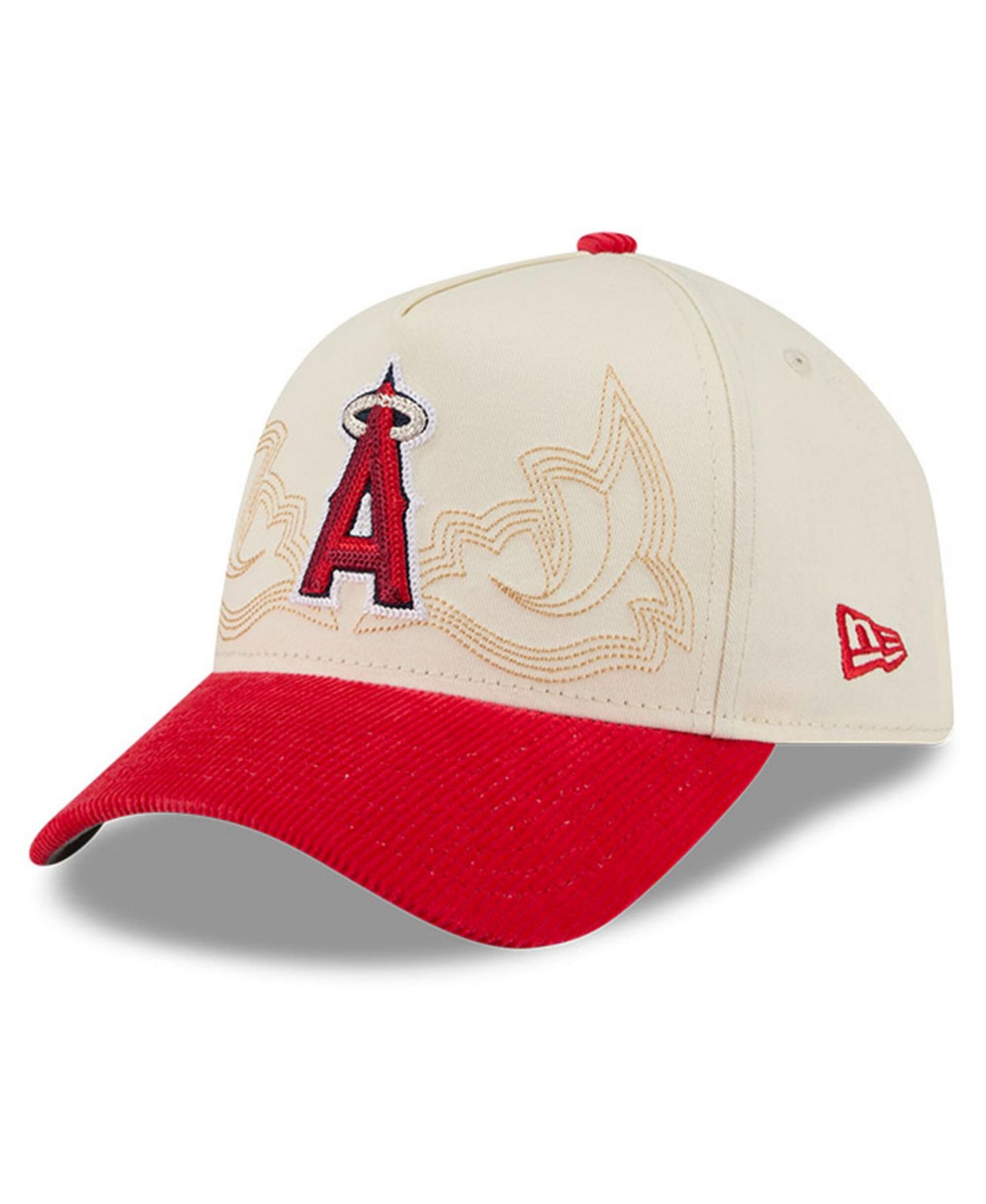 Men's Stone Los Angeles Angels Western Stitch 9FORTY A-Frame Adjustable Hat