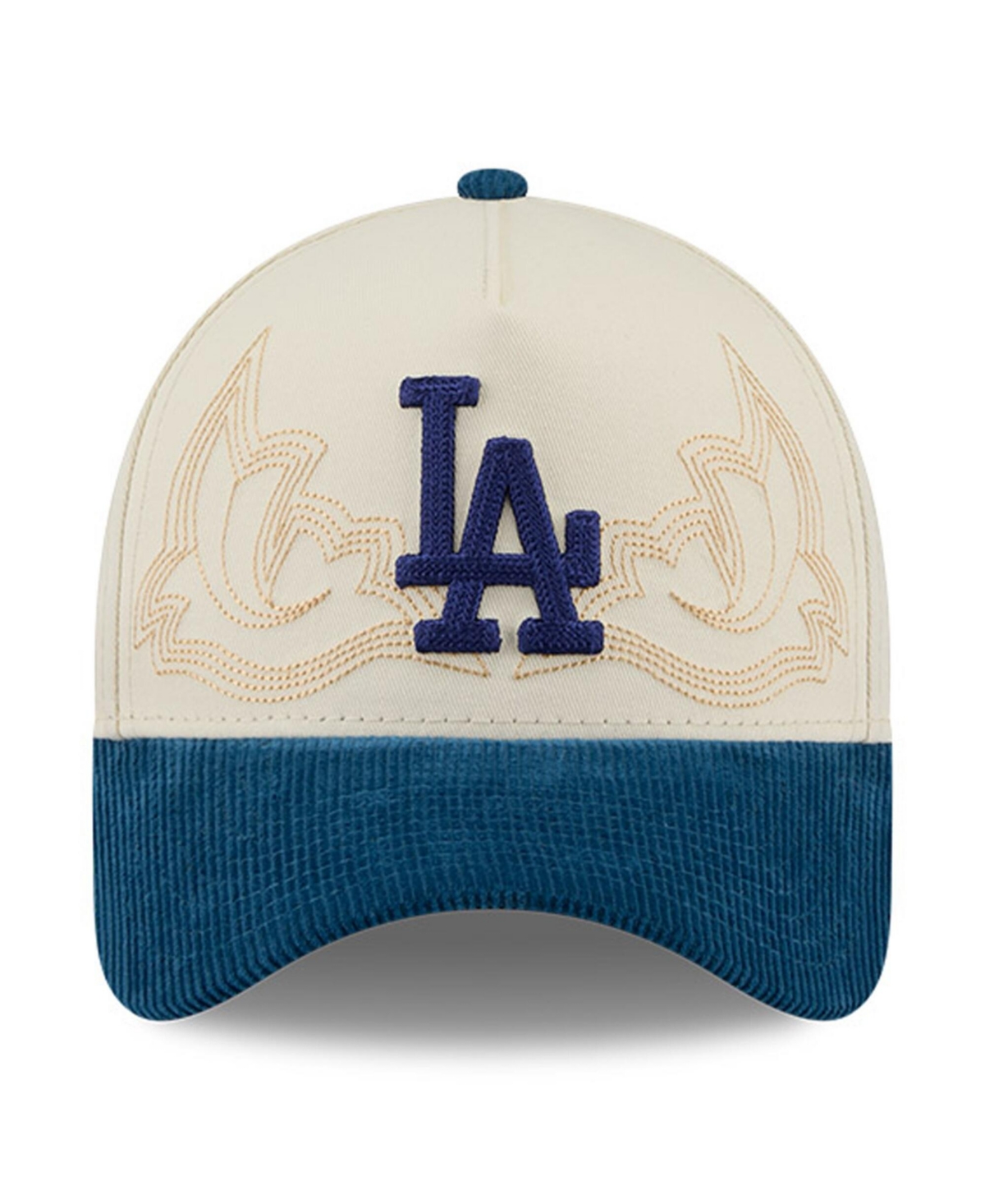 New Era Men's Stone Los Angeles Dodgers Western Stitch 9FORTY A-Frame Adjustable Hat