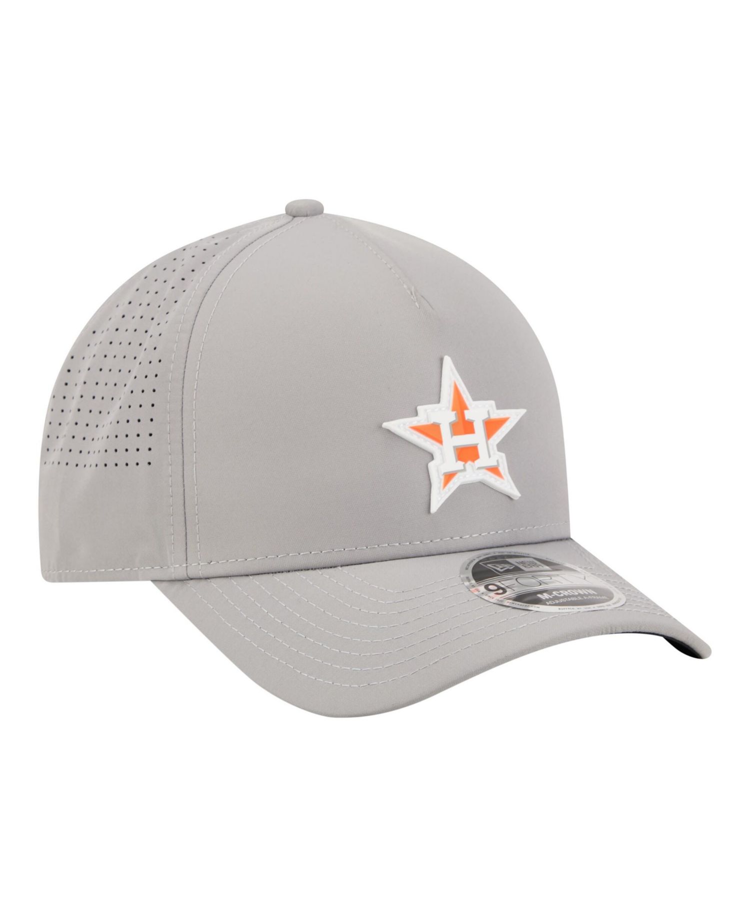 Men's Gray Houston Astros Micro Logo 9FORTY M-Crown A-Frame Adjustable Hat