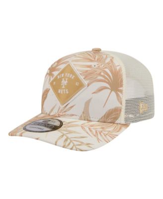 Men's Tan New York Mets Tonal Palm COOLERA 9SEVENTY Adjustable Trucker Hat