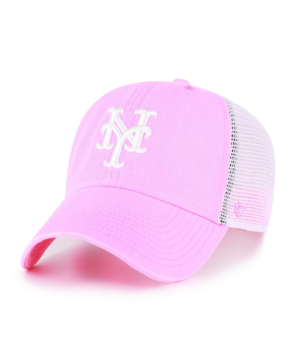 47 Brand Women's Pink New York Mets Summer Fun Trucker Clean Up Adjustable Hat