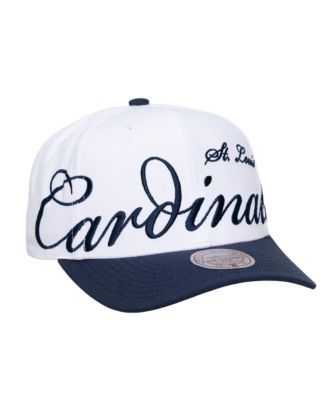 Men's and Women's White, Navy St. Louis Cardinals XL Script Pro Crown Adjustable Hat