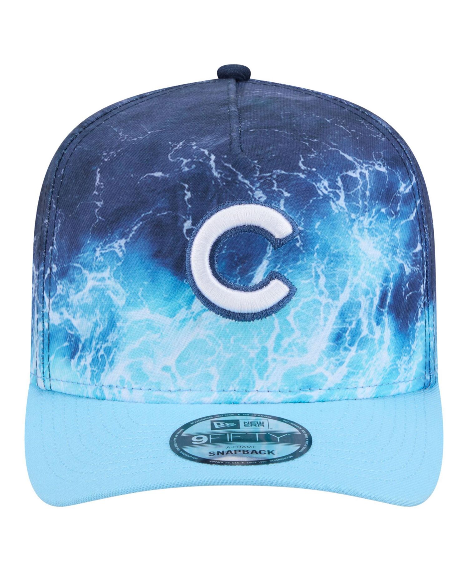 Men's Light Blue Chicago Cubs Deep Water Pre-Curved 9FIFTY A-Frame Snapback Hat