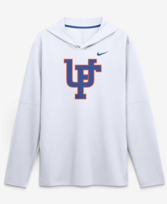 Men's White Florida Gators 2026 Sideline Lightweight Dri-FIT Long Sleeve Hooded Sweatshirt