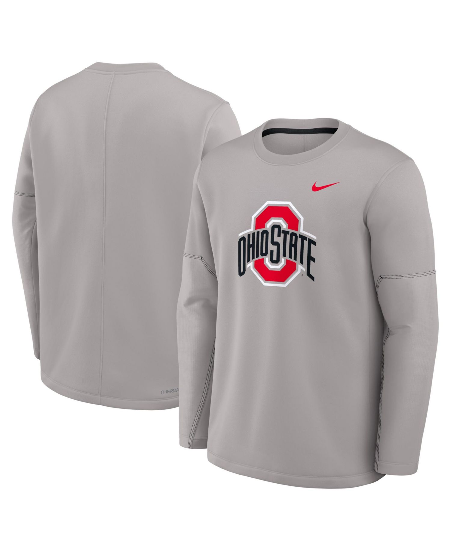 Men's Black Ohio State Buckeyes 2026 Sideline Coaches Therma-FIT Long Sleeve T-Shirt