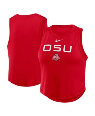 Women's Scarlet Ohio State Buckeyes One Dri-FIT Cropped Tank Top