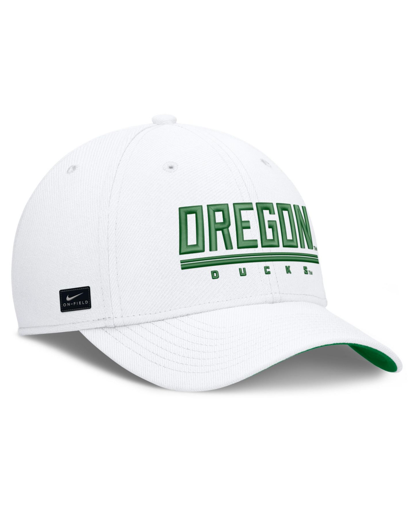 Мужской головной убор Nike White Oregon Ducks Game Day Rise Swooshflex Hat — фото 4