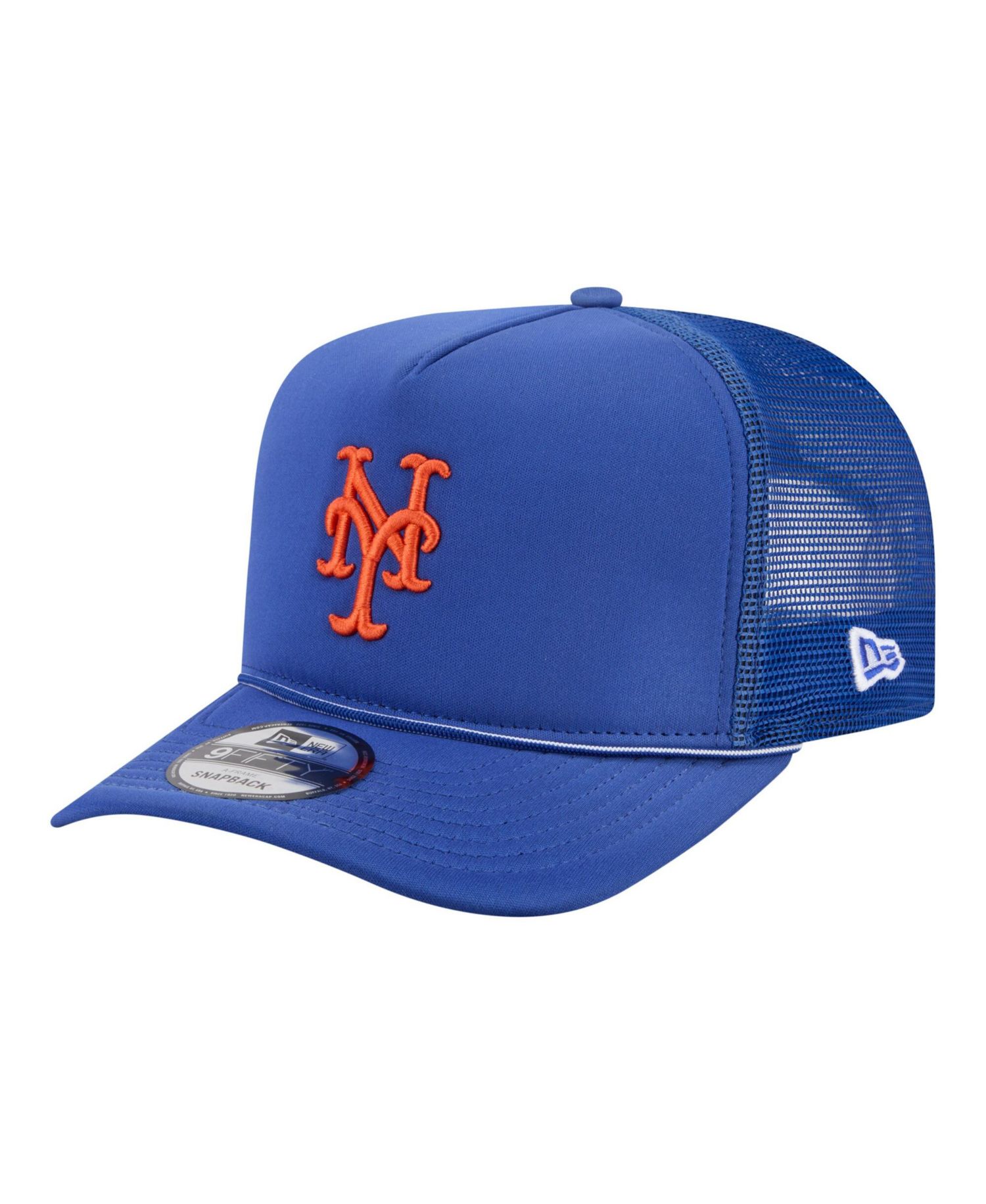 Men's Royal New York Mets Worn A-Frame 9FIFTY Trucker Snapback Hat