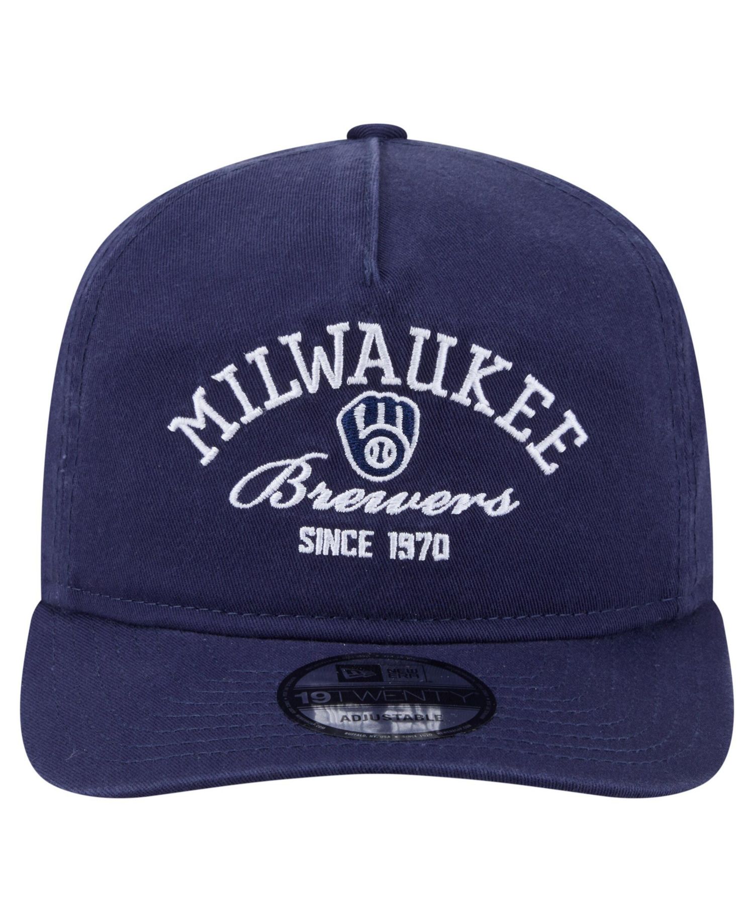 Men's Navy Milwaukee Brewers Stacked 19TWENTY Adjustable Hat