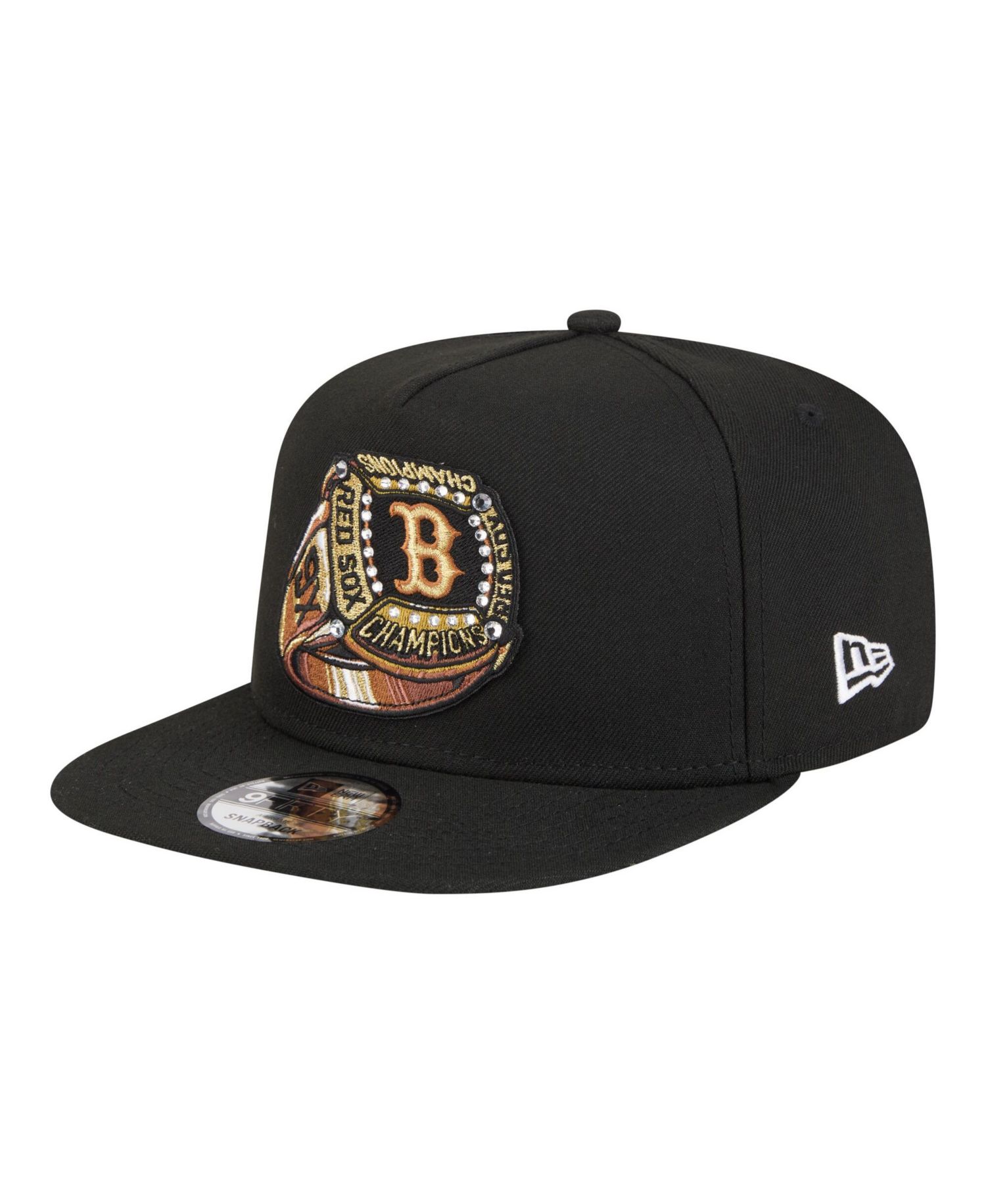 Men's Black Boston Red Sox Ring A-Frame 9FIFTY Snapback Hat