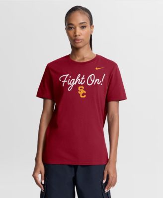 Women's Cardinal USC Trojans Script Mantra Logo T-Shirt