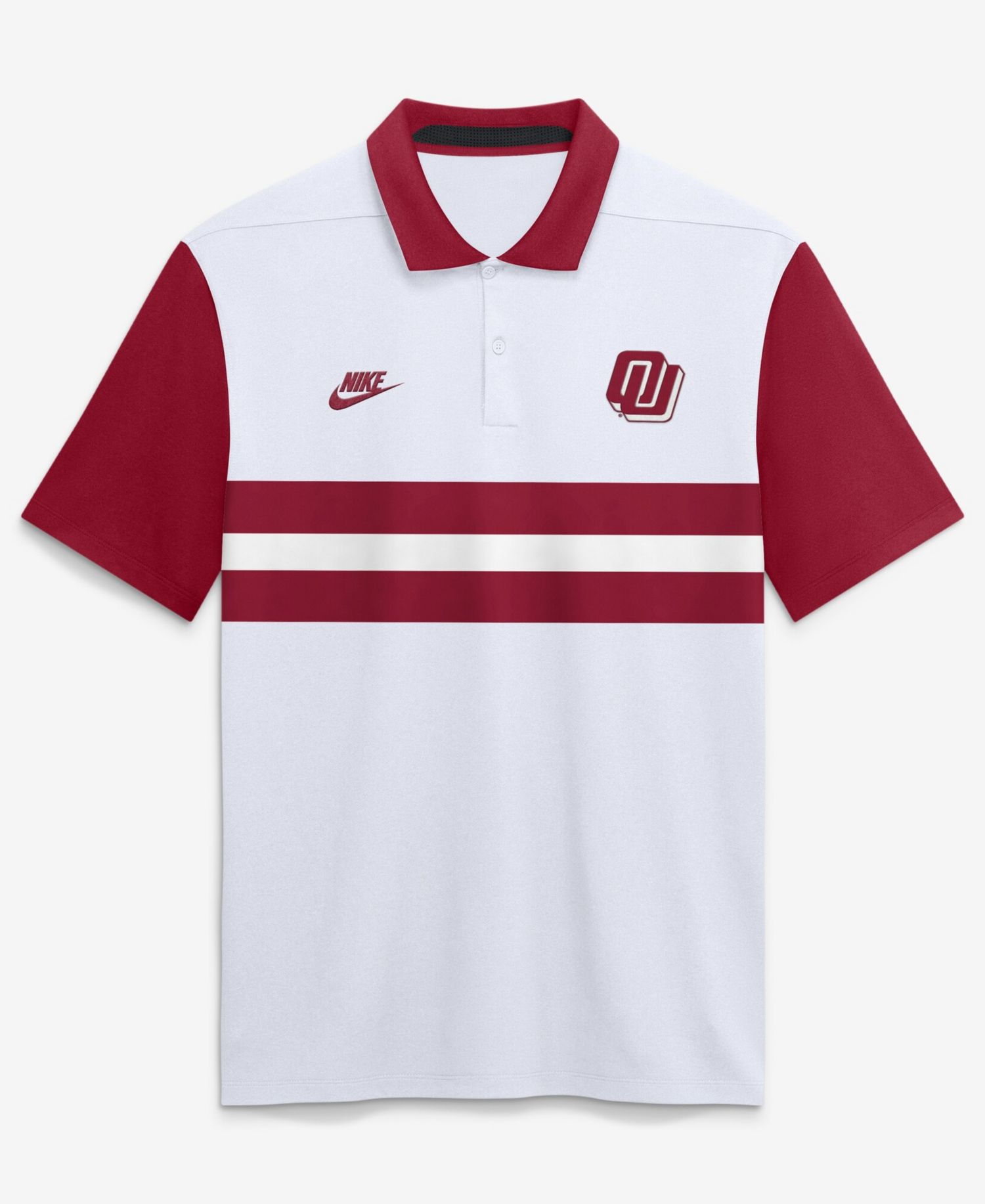 Men's White Oklahoma Sooners Legacy Vapor Logo Dri-FIT Polo Shirt