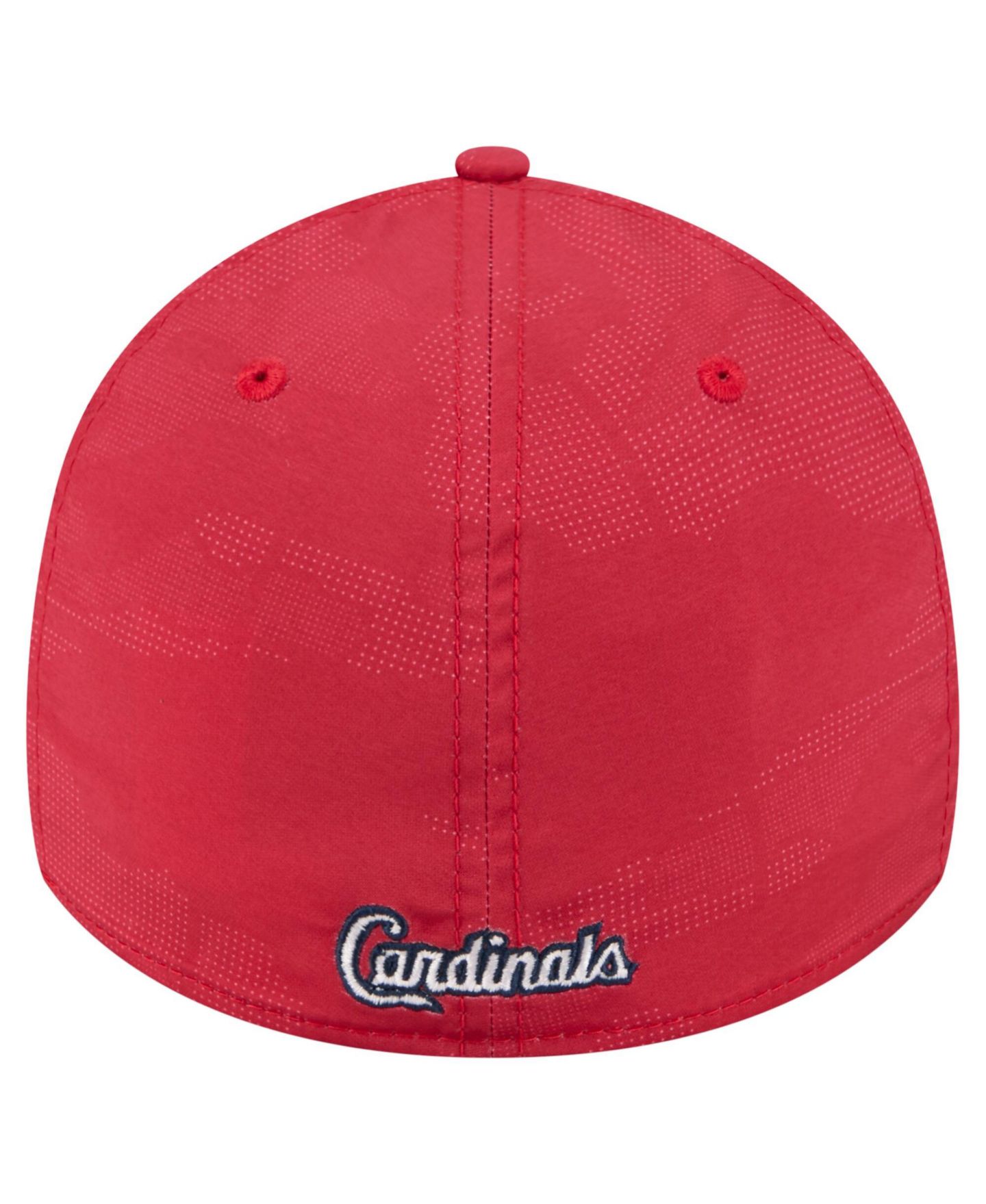 Мужская кепка New Era Red St. Louis Cardinals Tonal Camo 39THIRTY Flex Hat — фото 5