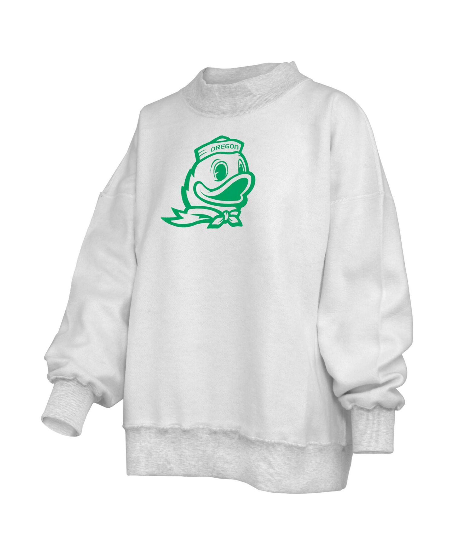 Women's Heather Gray Oregon Ducks Reversible Sweatshirt