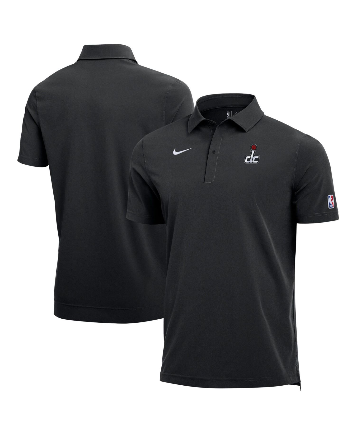 Men's Black Washington Wizards 2025/26 Authentic Dri-FIT Coaches Polo Shirt