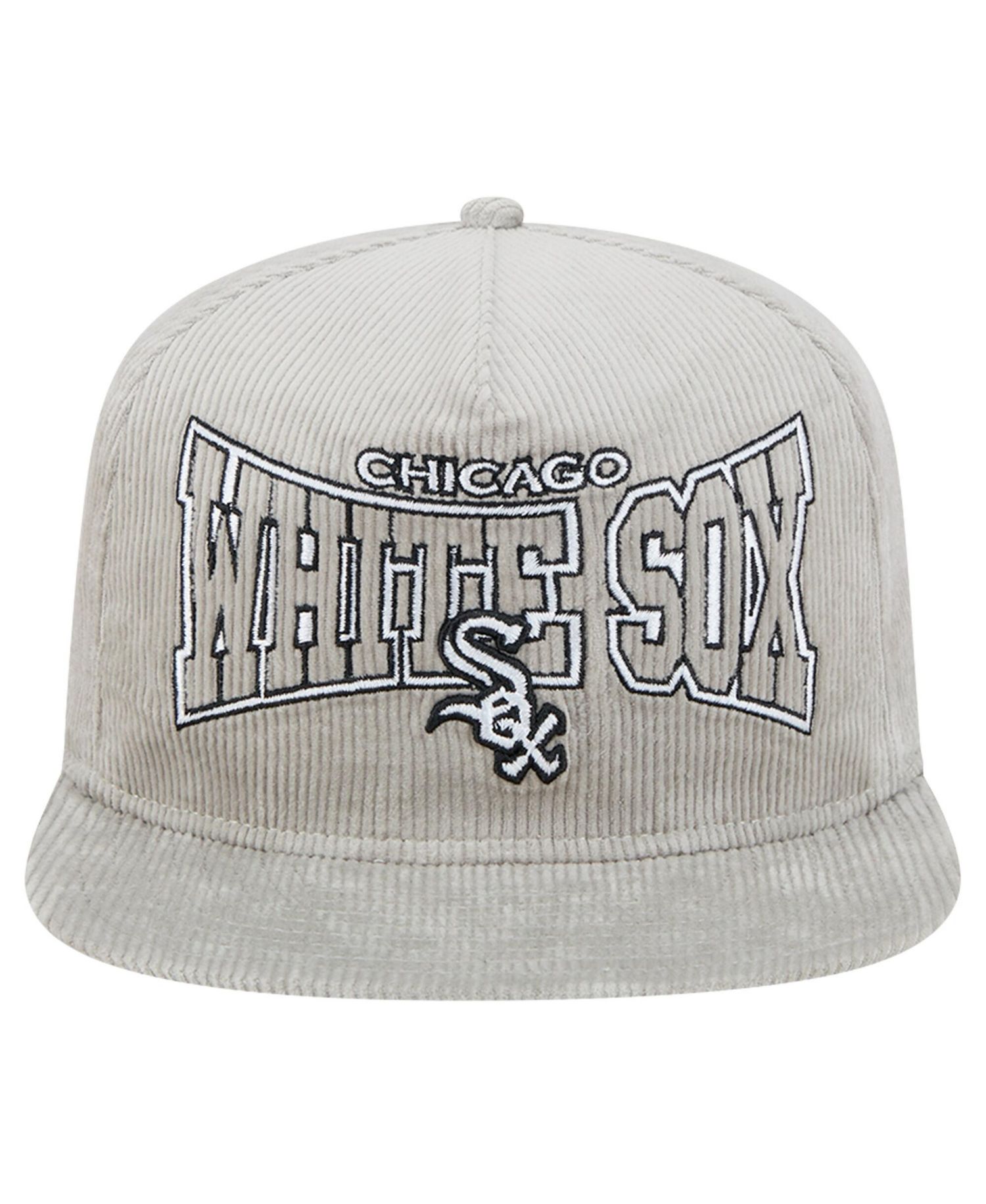 Men's Gray Chicago White Sox Corduroy Golfer Snapback Hat