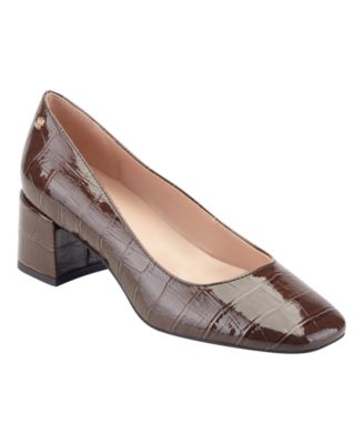 Women's Caser Square Toe Block Heel Slip-On Pumps