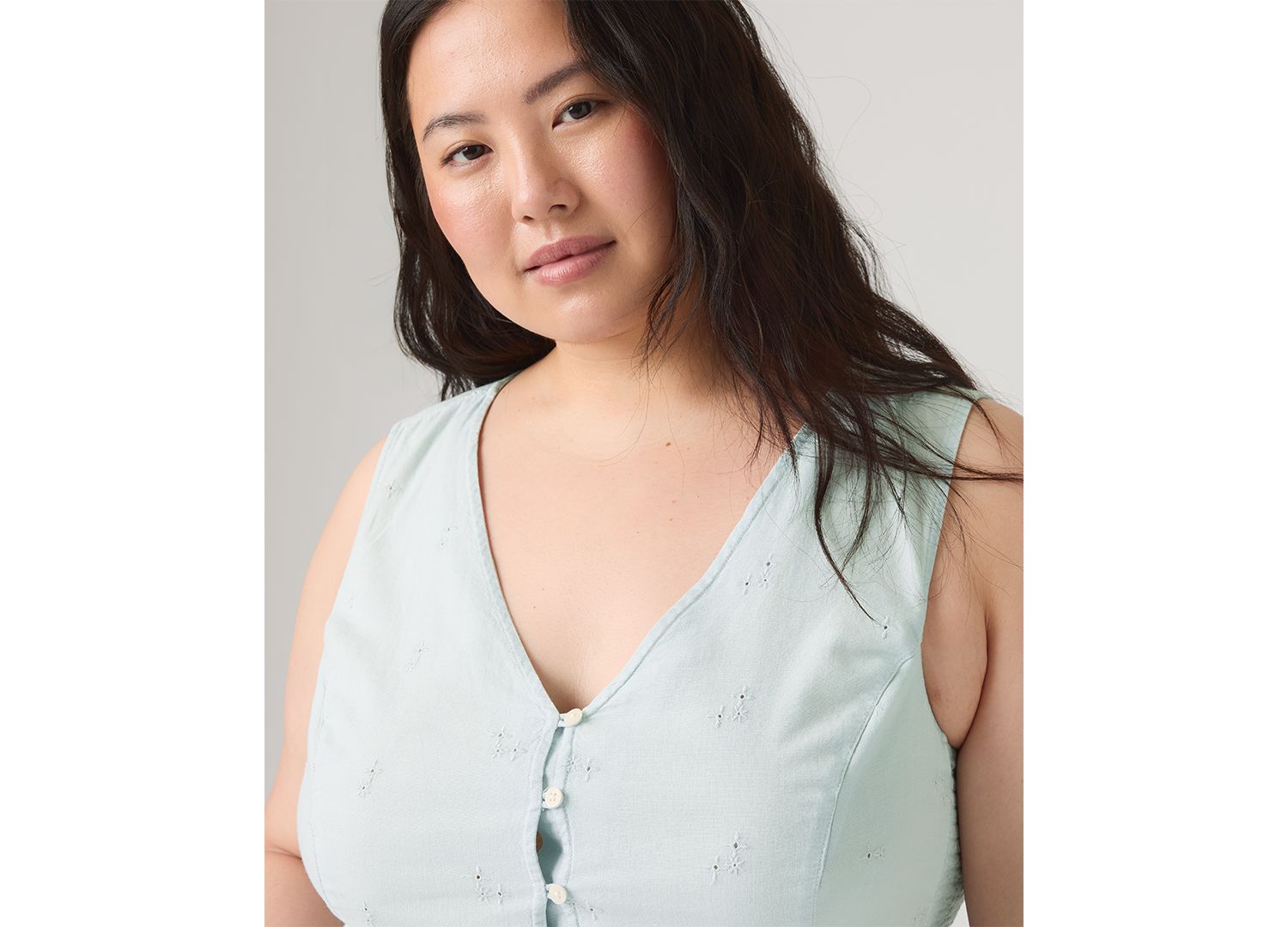 Plus Size Teagan V-Neck Sleeveless Blouse