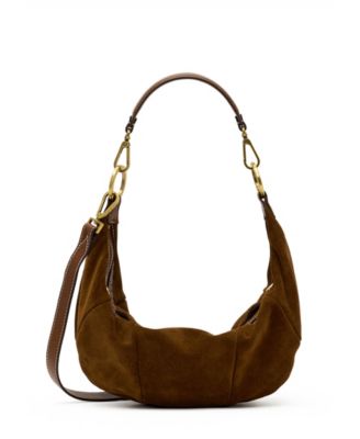 Erica Med Suede Small Zipper Shoulder Handbag