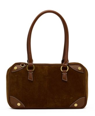 Meredith Suede Small Top Handle Shoulder Handbag