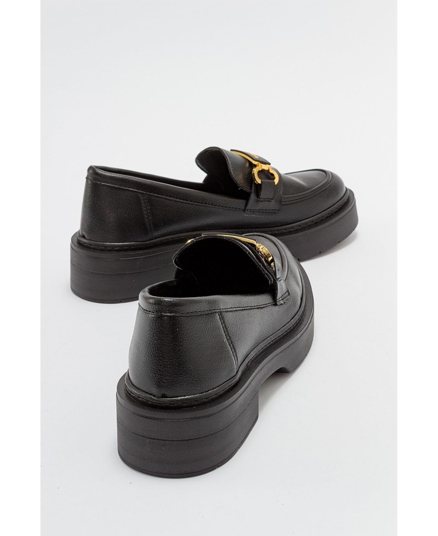 Женские лоферы Prologue Shoes Simone на платформе, цвет: Чёрная искусственная кожа — фото 3