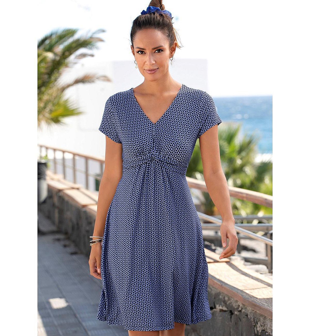 LASCANA Women's Short Sleeve Print Dress view 2 — MAYCSS fashion products