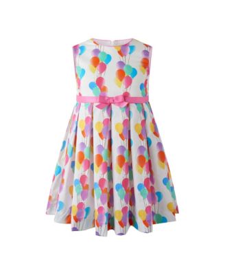 Girl's 2T-10 Balloon Pleated Dress