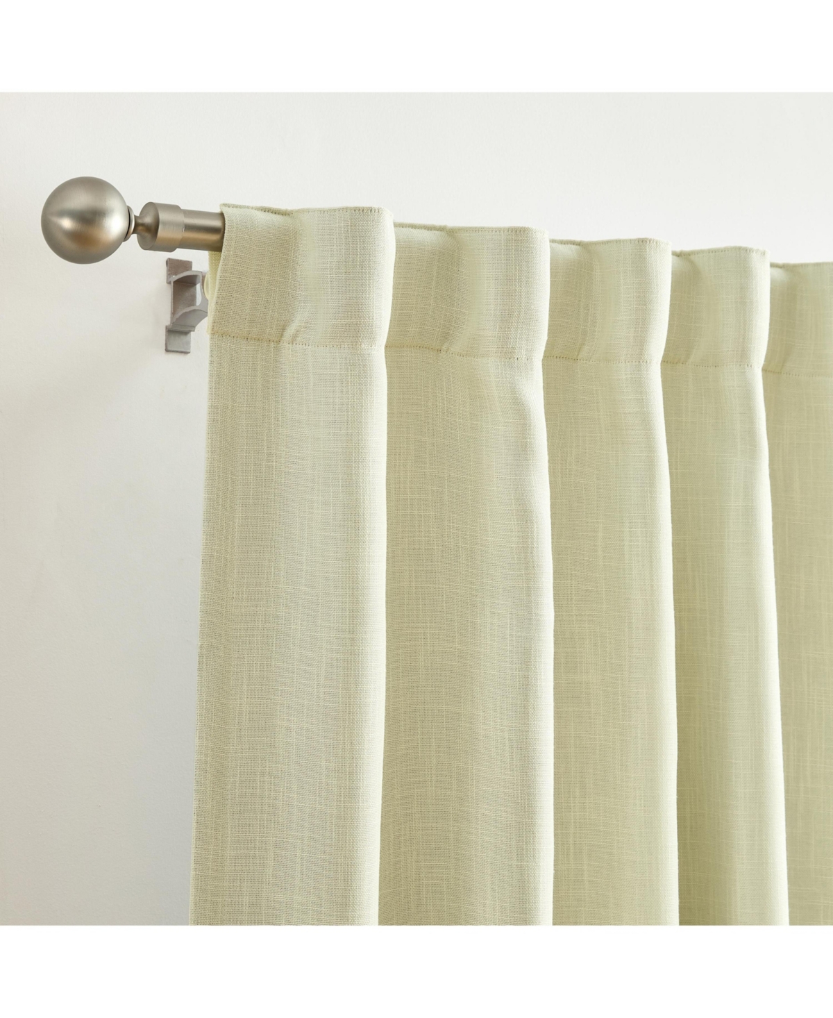 Lenox Serene Linen Blend Blackout Back Tab/Rod Pocket Window Curtain