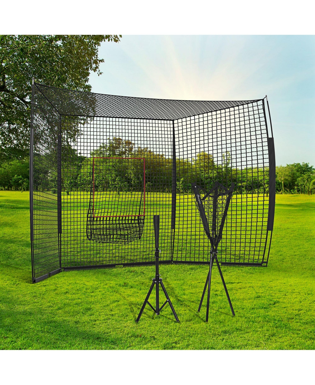 Aoligeijs Baseball Practice Net With Tee And Caddy