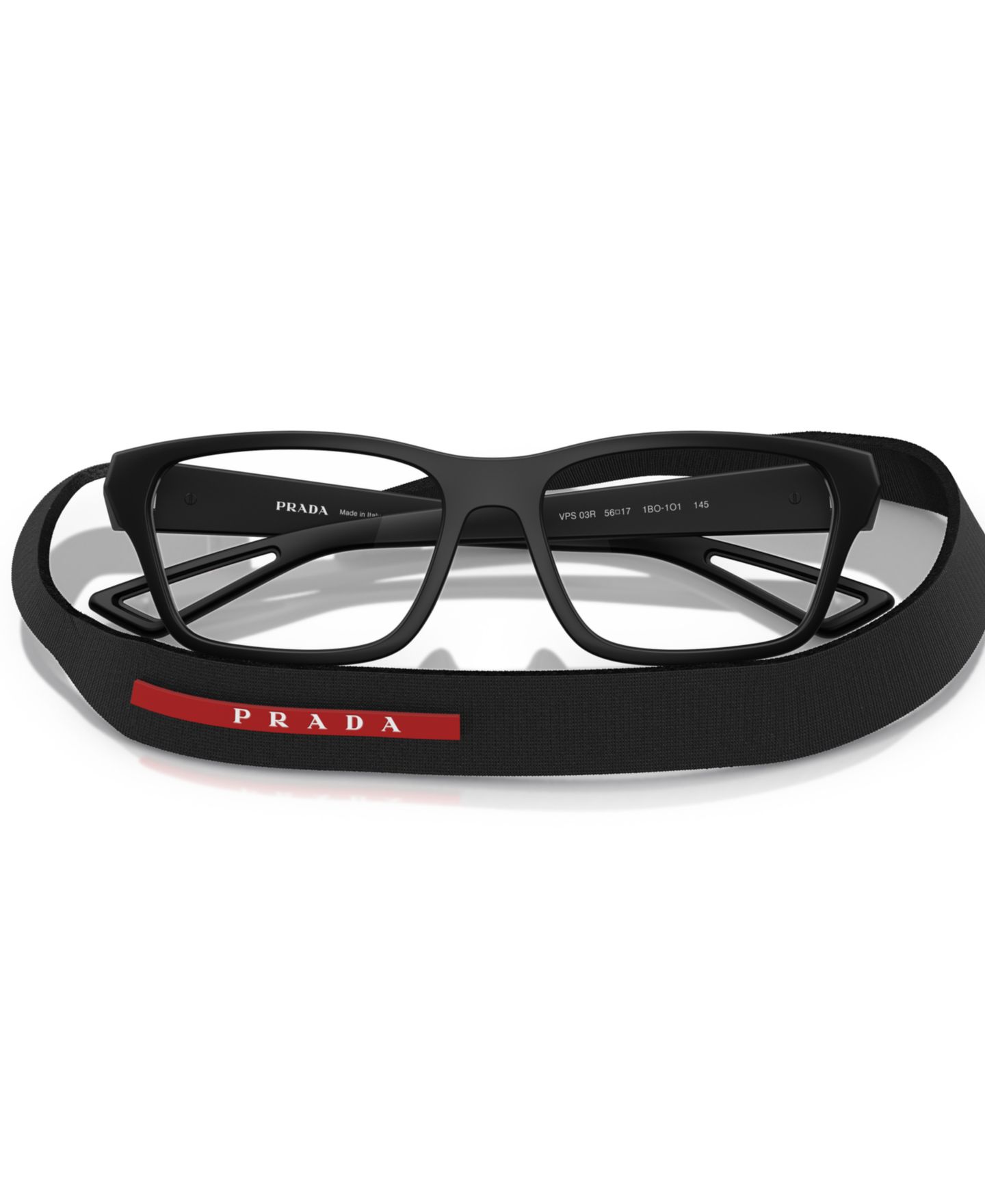 Мужские очки PRADA LINEA ROSSA Eyeglasses, PS 03RV, цвет: Матовый чёрный — фото 2