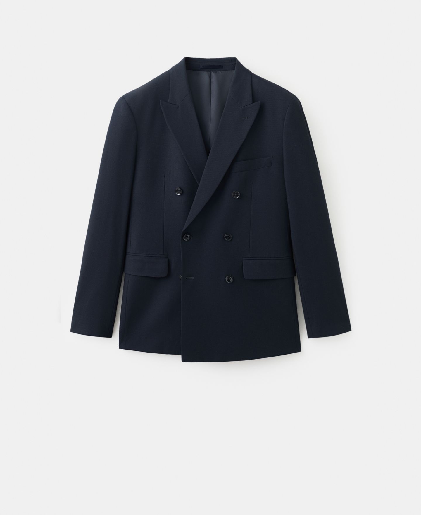 Мужской пиджак MANGO Monaco Double-Breasted Slim-Fit Suit Blazer, цвет: Тёмно-синий — фото 2