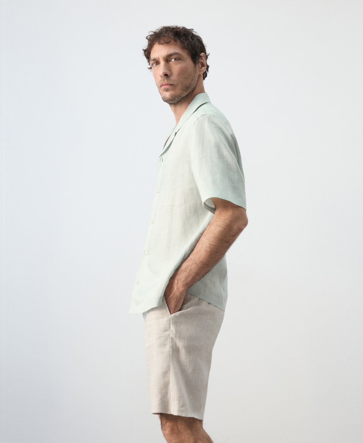 Mango Men's Regular-Fit Linen Shirt