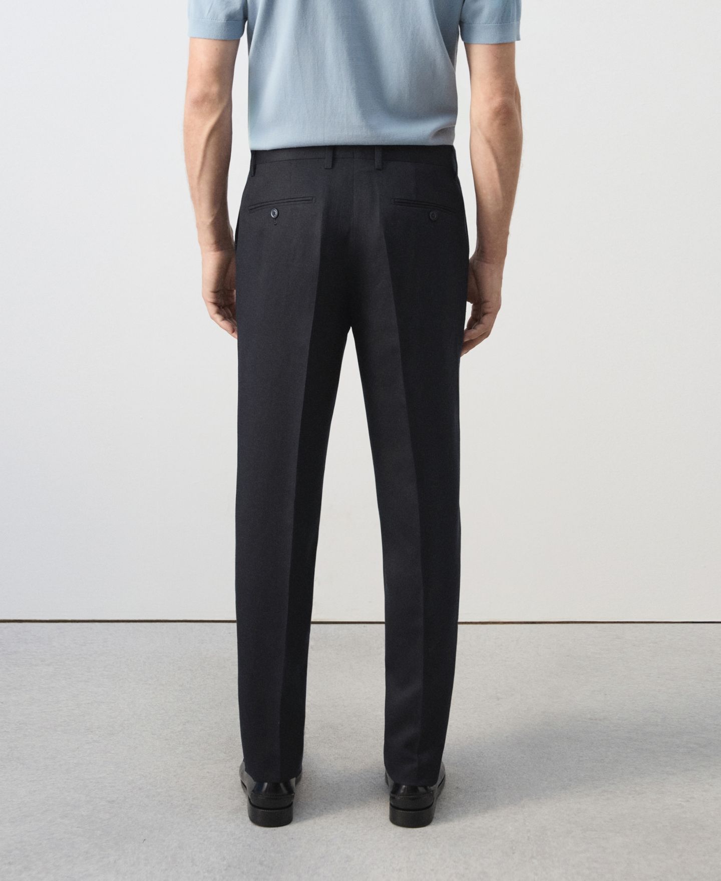 Мужские брюки MANGO Amalfi Slim-Fit Suit, цвет: Тёмно-синий — фото 6