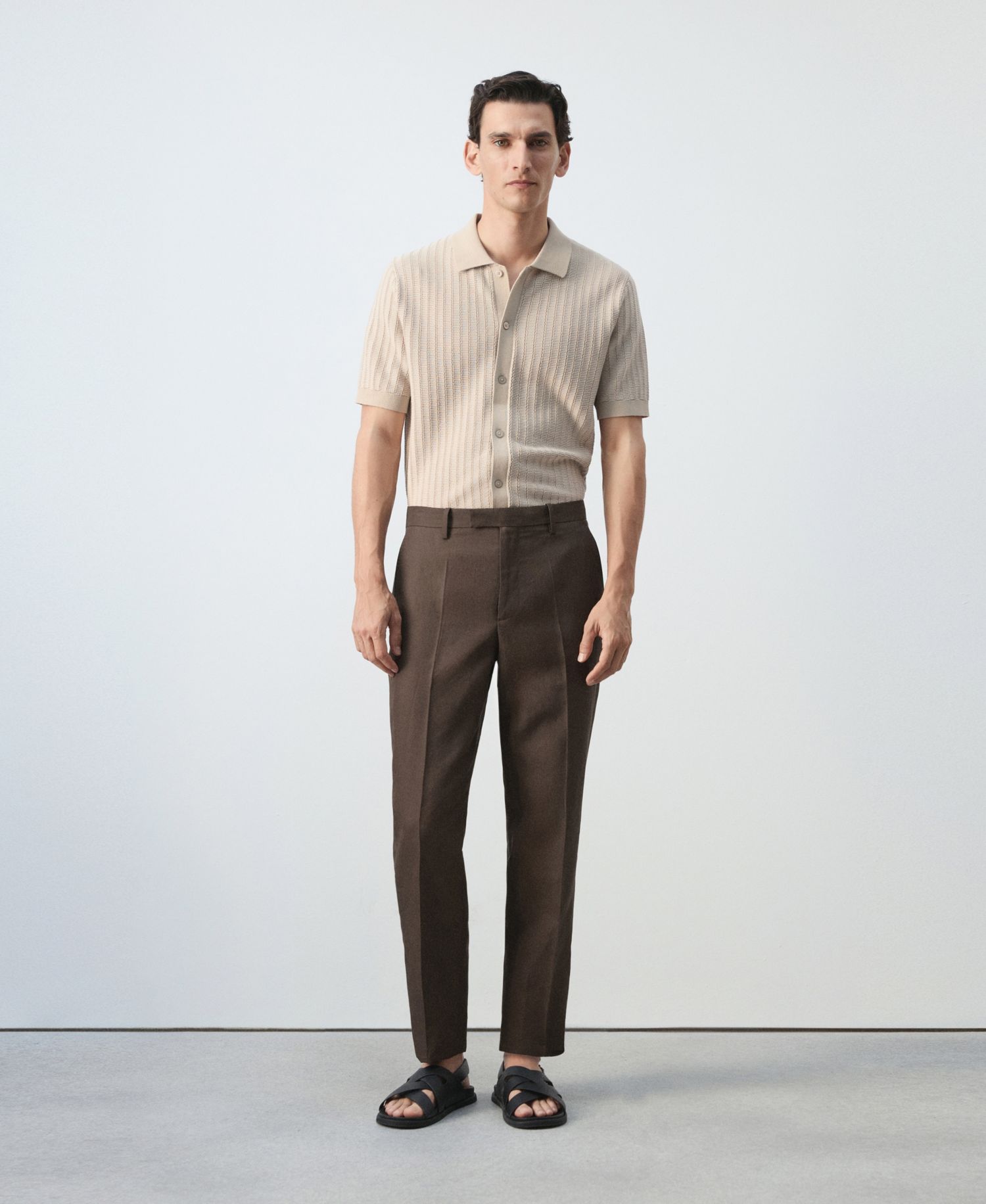 Men's Lyocell-Linen-Blend Suit Pants