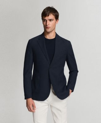 Men's Pockets Slim-Fit Blazer