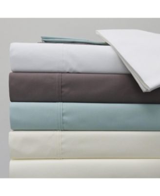Cool and Crisp 200 Thread Count Cotton Percale 4-Piece Sheet Set with 16-Inch Deep