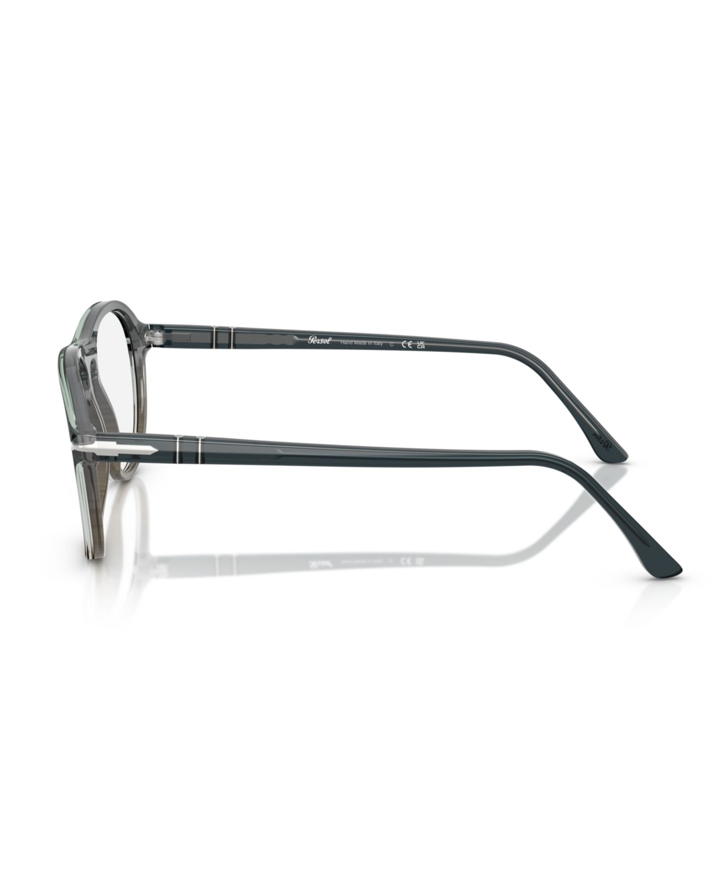 Очки Persol Unisex Lynn Eyeglasses, PO3371V, цвет: Серый полосатый зелёный — фото 3