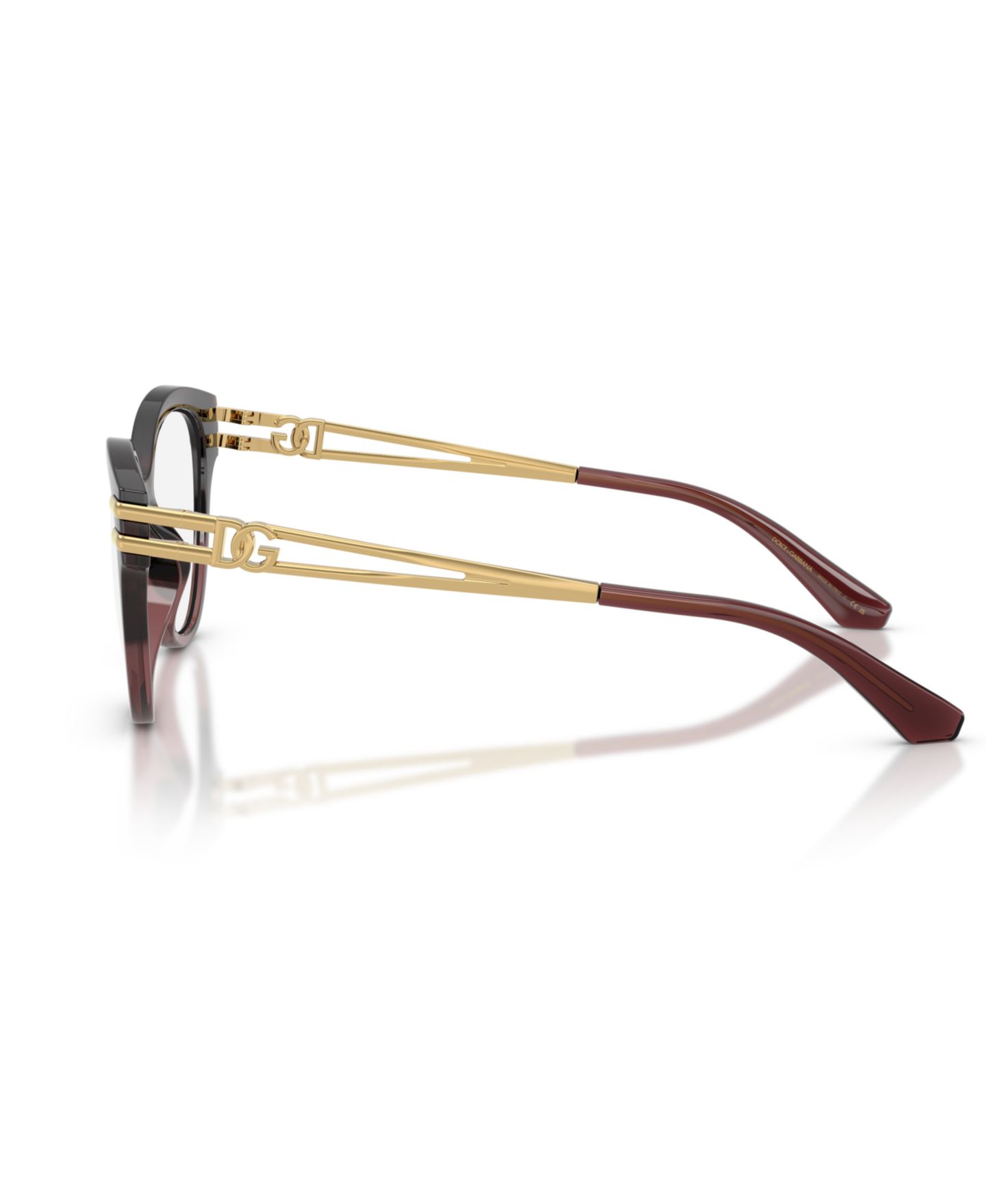 Женские очки Dolce&Gabbana Eyeglasses, DG5116, цвет: Бордовый гавана градиентный — фото 3