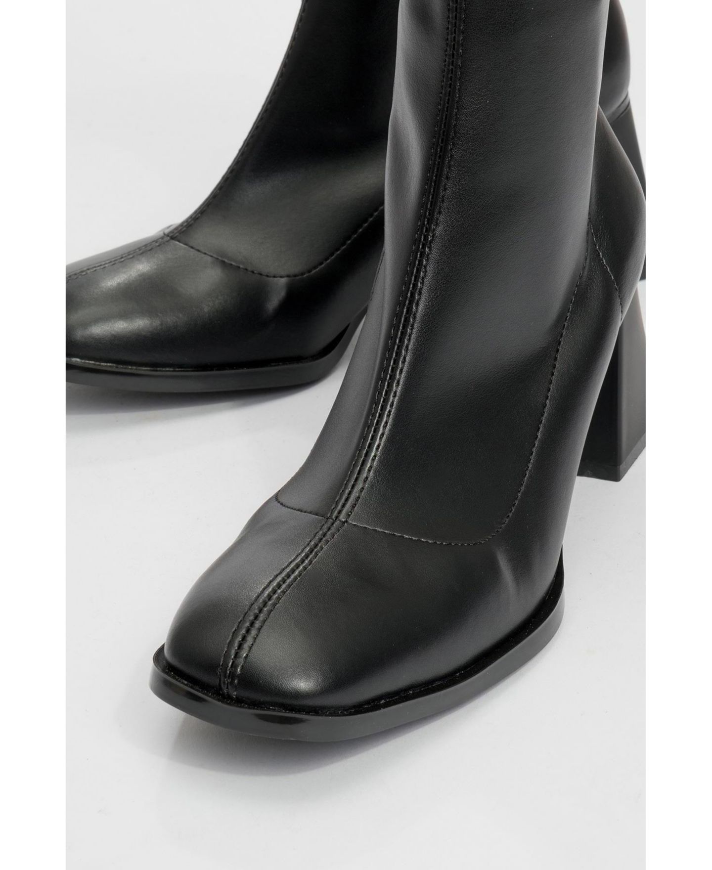 Женские ботинки Prologue Shoes Plesa Chunky Heel, цвет: Чёрная искусственная кожа — фото 6