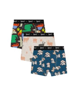 Little and Big Boy (6-12) Boxer Pack Of 3 Animal Prints