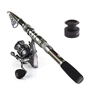 7.87 Feet Telescopic Fishing Rod Reel Carbon Fiber Spinning Combo 3000 Reel
