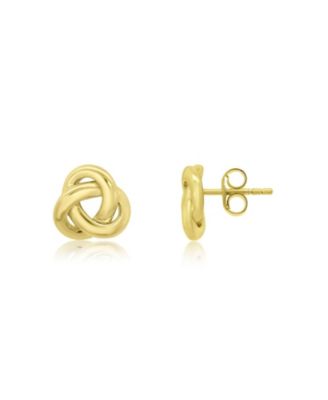 Classic Love Knot Stud Earrings 14K Gold-Plated Sterling Silver