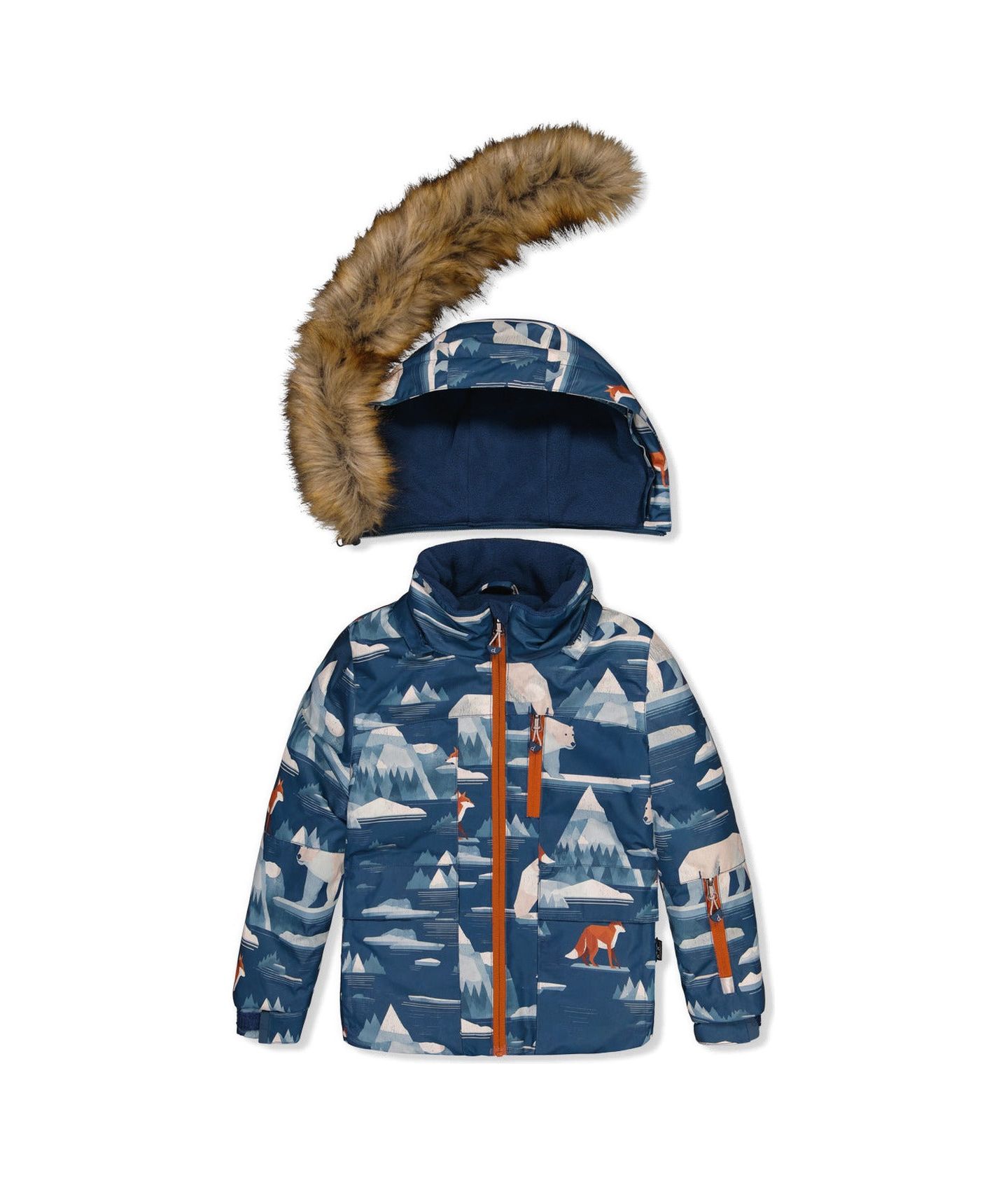 Комплекты Deux par Deux Two-Piece Play Snowsuit для мальчиков-малышей, цвет: Синий с принтом — фото 5