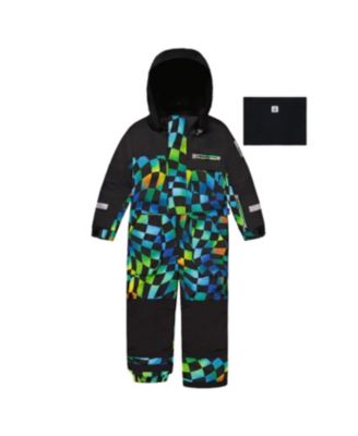 Little and Big Boy ( 6 to 14 ) One Piece Play Snowsuit Checkered Print