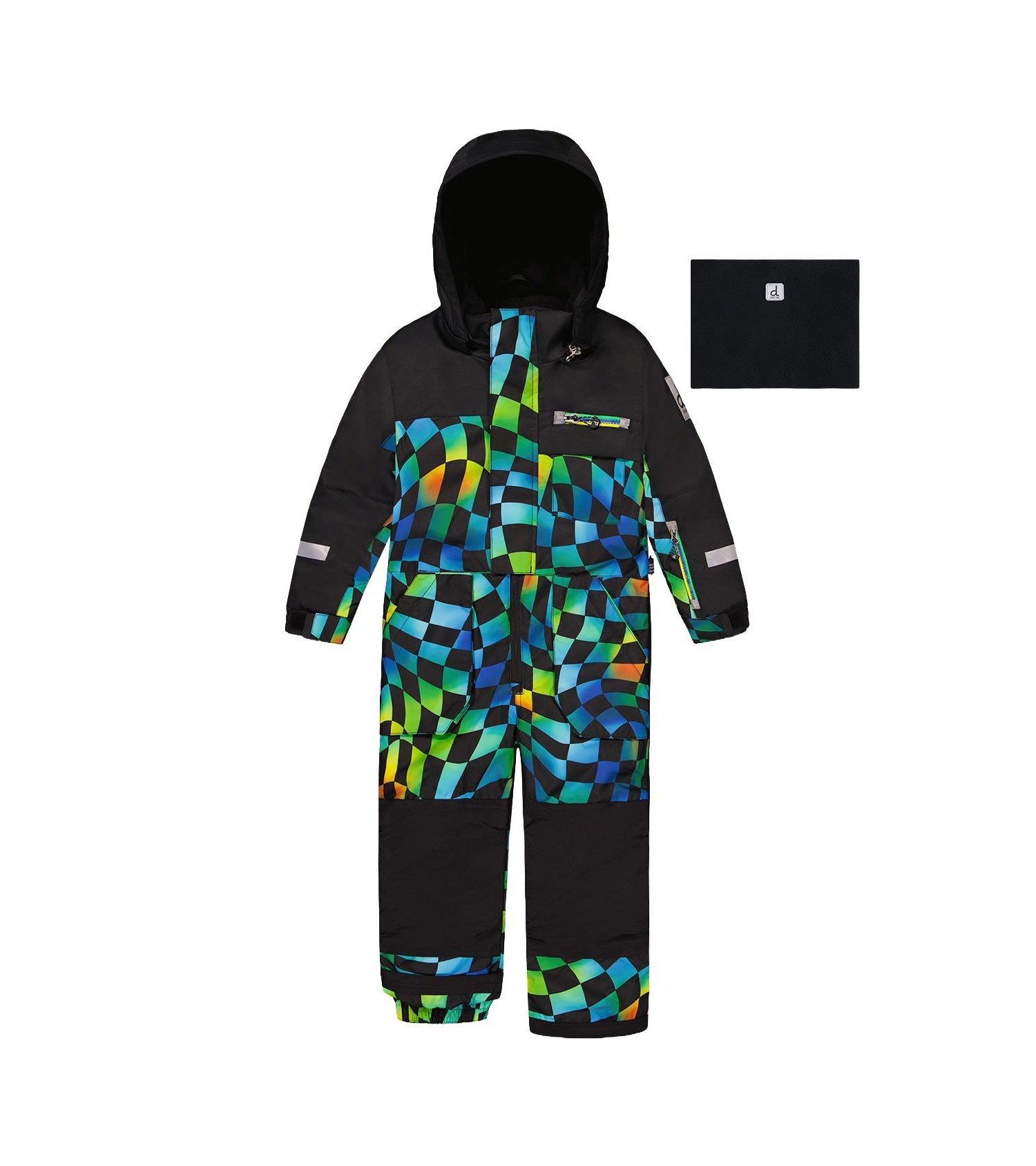 Little and Big Boy ( 6 to 14 ) One Piece Play Snowsuit Checkered Print