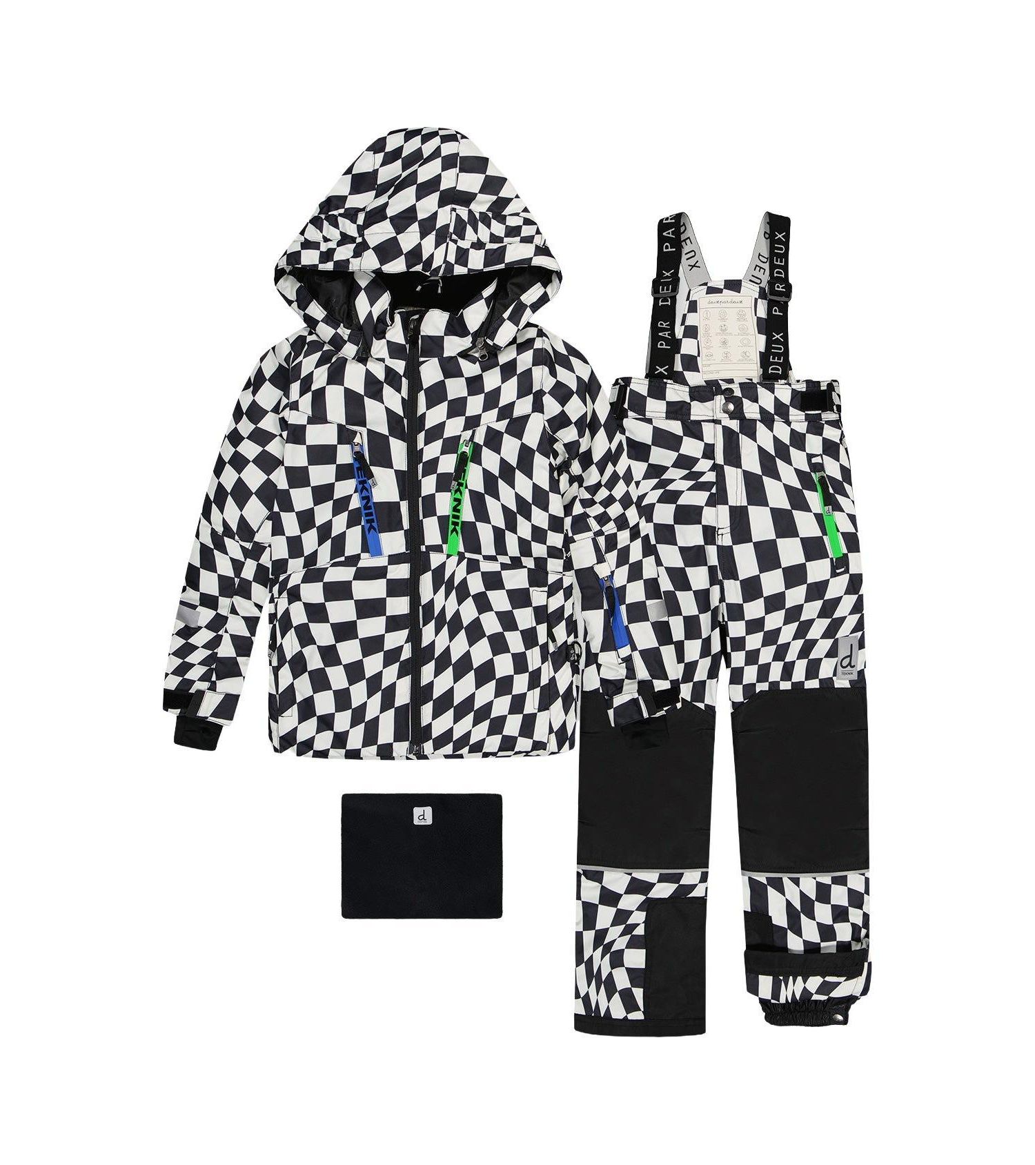 Little and Big Boy 6-16 Two Piece Teknik Snowsuit Checkered Print