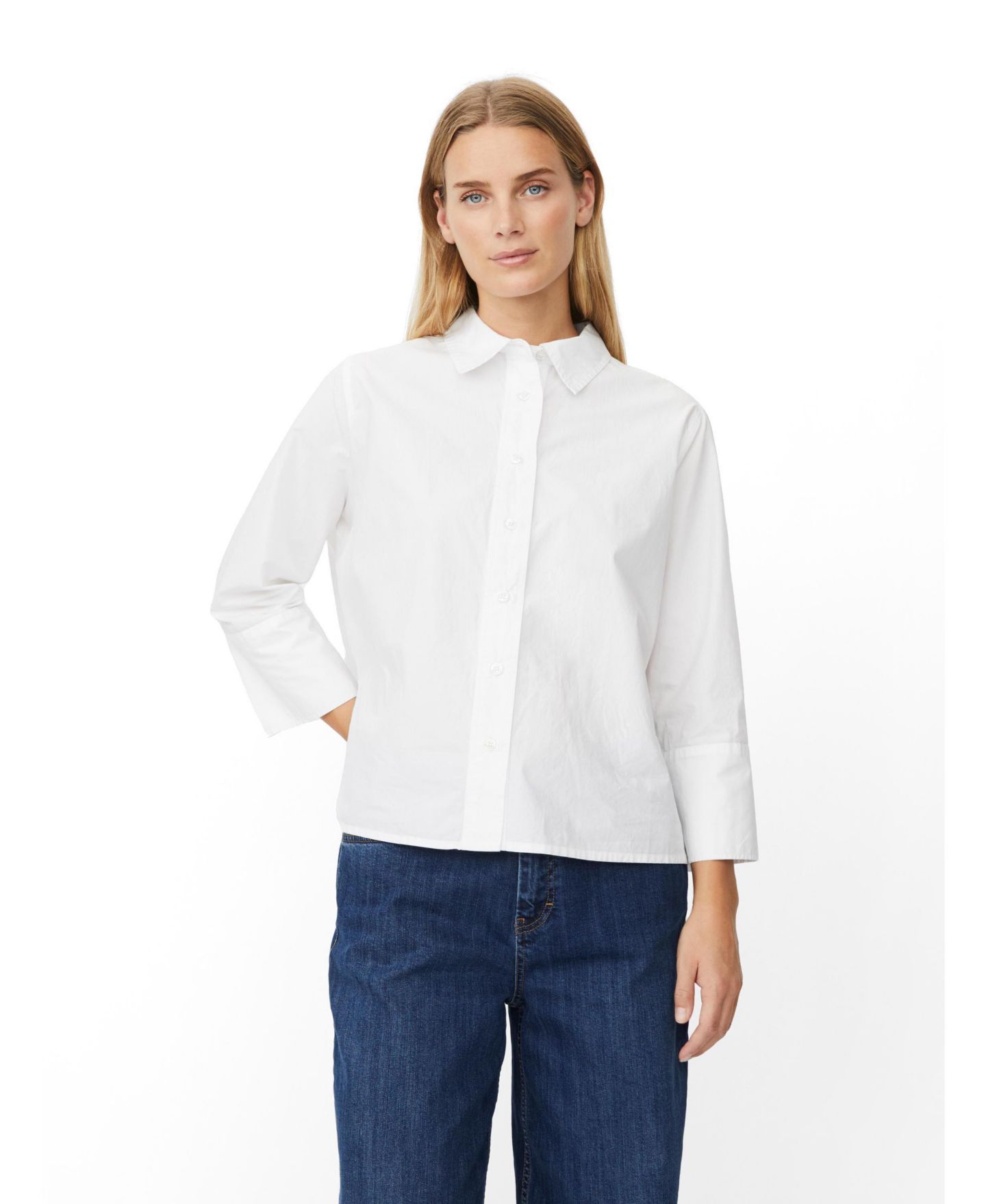 Женская рубашка Masai Copenhagen Mailonka Three Quarter Sleeved, цвет: Белый — фото 1