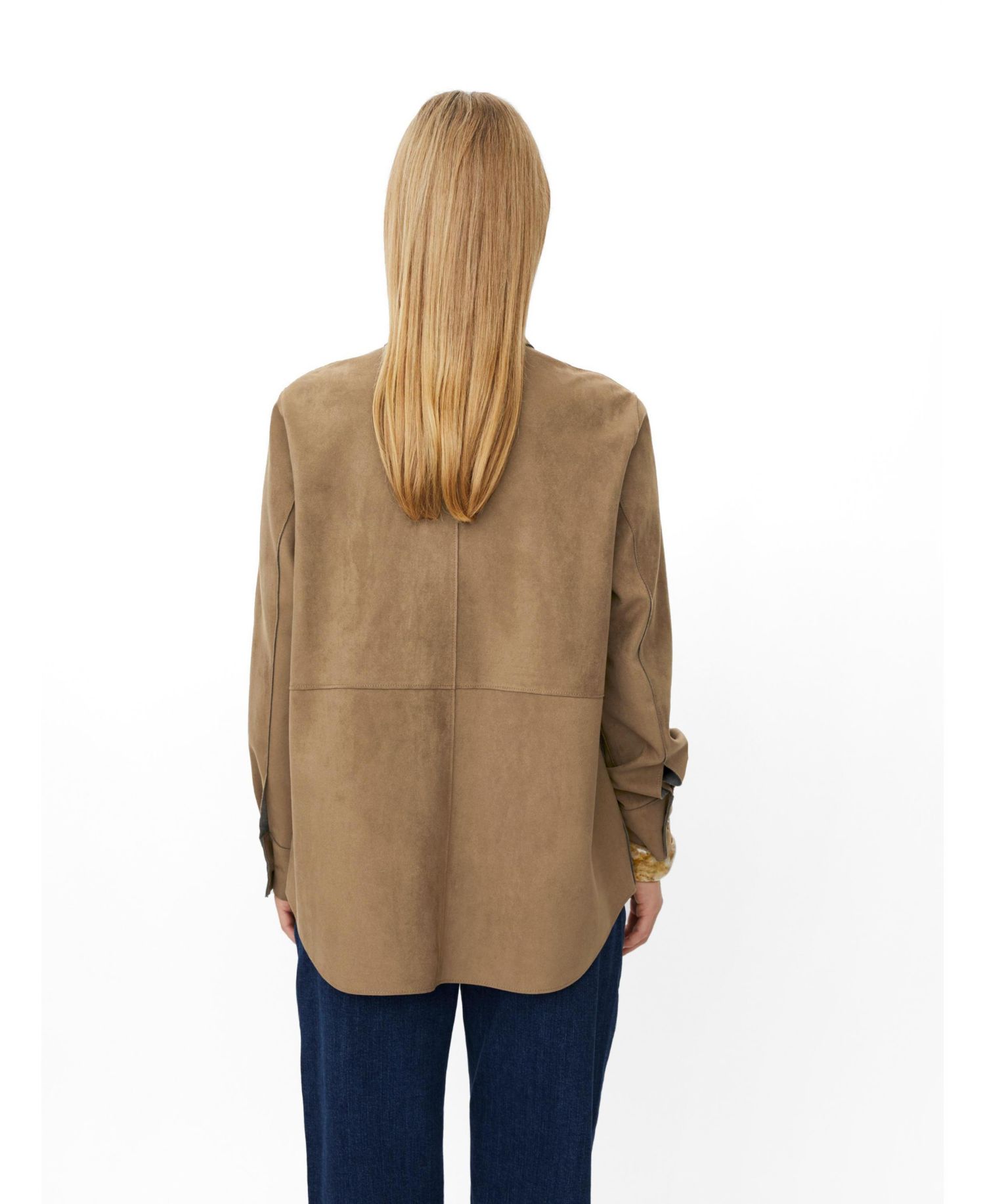 Women's Maivethra Faux-Suede Long-Sleeve Shirt